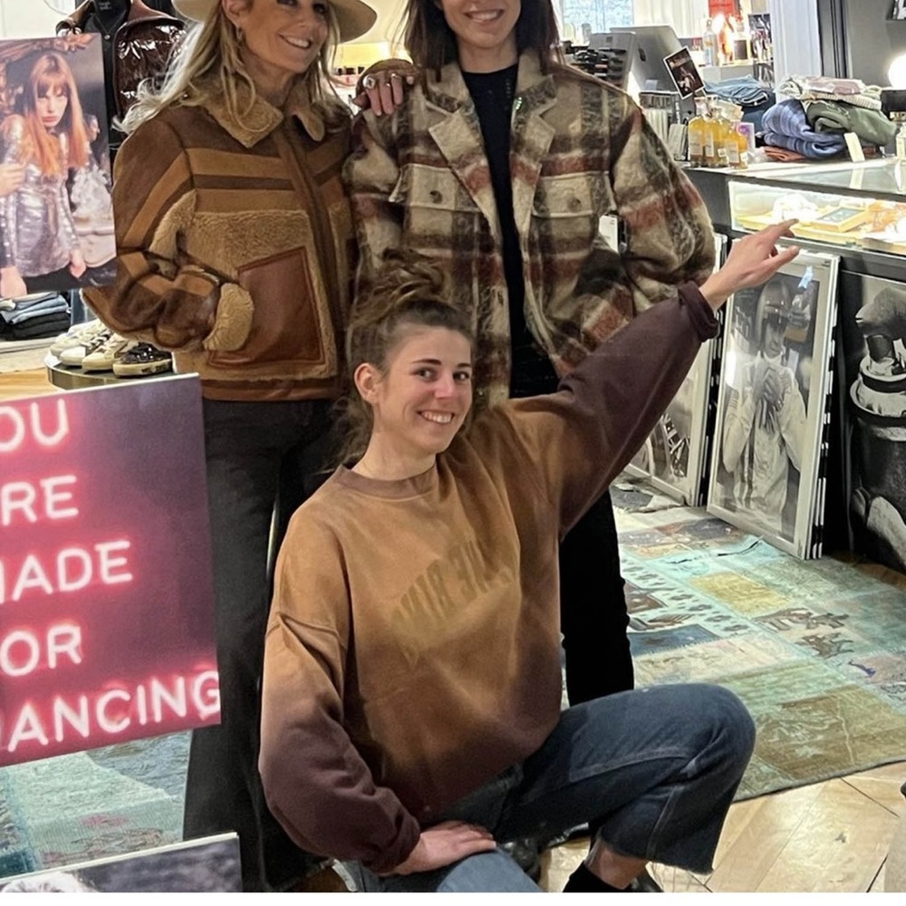 Anine Bing Brown and Gold Ombre Sweatshirt - Picture 4 of 14